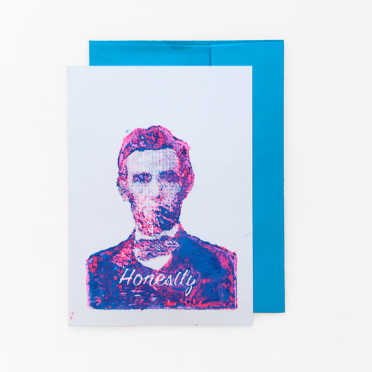 Honestly Abe print card