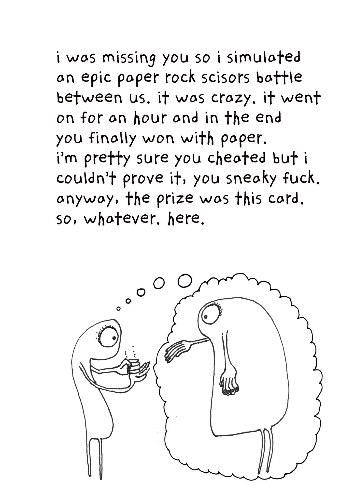 Rock, Paper, Scissors Card